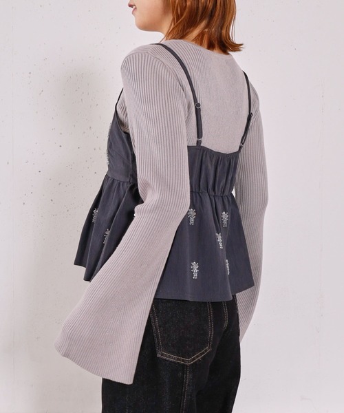 archives(アルシーヴ)の「ビーズ刺繍ペプラムビスチェ×リブニットプルオーバーSET(アンサンブル・レディース・ベージュ/グレー/アイボリー/ブラック・MEDIUM)」の17枚目の写真