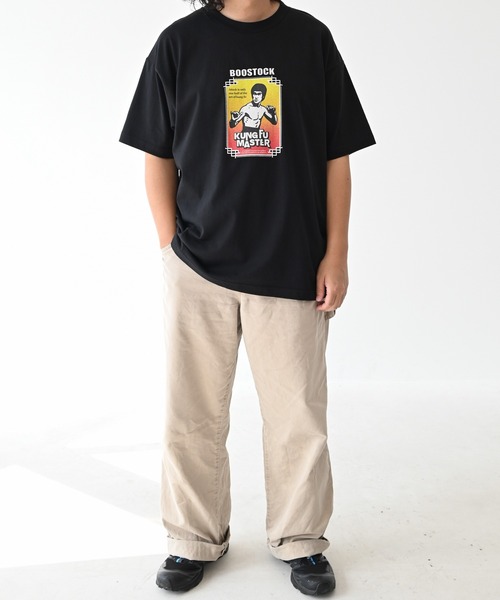 BOOSTOCK(ブーストック)の「ブーストック B/S KUNGFU Tシャツ(Tシャツ/カットソー・レディース・ホワイト/ブラック・F/XXXL)」の6枚目の写真