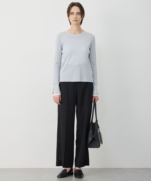 ICB（アイシービー）の「セミシアーテレコ レイヤード風カットソー（Tシャツ/カットソー・レディース・ライトイエロー系/サックスブルー系・X-SMALL/SMALL/MEDIUM）」の3枚目の写真