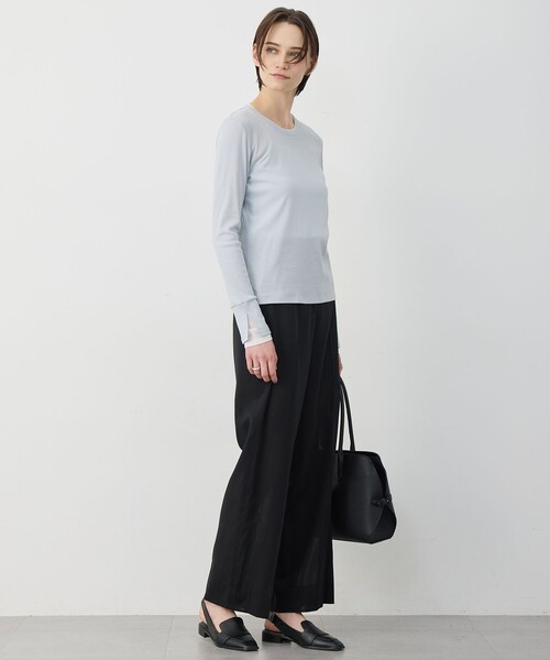 ICB（アイシービー）の「セミシアーテレコ レイヤード風カットソー（Tシャツ/カットソー・レディース・ライトイエロー系/サックスブルー系・X-SMALL/SMALL/MEDIUM）」の4枚目の写真