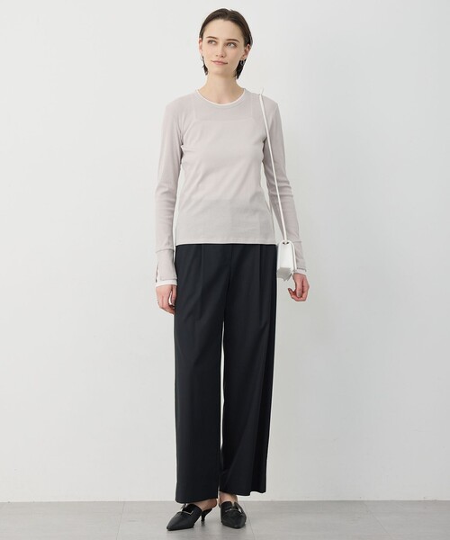 ICB（アイシービー）の「セミシアーテレコ レイヤード風カットソー（Tシャツ/カットソー・レディース・ライトイエロー系/サックスブルー系・X-SMALL/SMALL/MEDIUM）」の7枚目の写真
