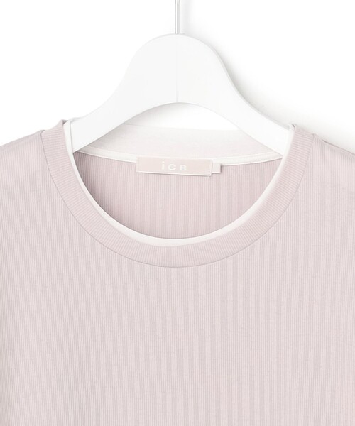 ICB（アイシービー）の「セミシアーテレコ レイヤード風カットソー（Tシャツ/カットソー・レディース・ライトイエロー系/サックスブルー系・X-SMALL/SMALL/MEDIUM）」の13枚目の写真