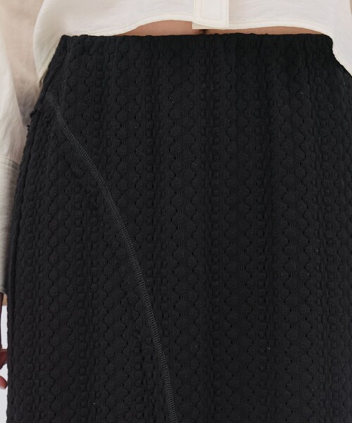 PUBLIC TOKYO（パブリックトウキョウ）の「【2026春新作】コットンレースマーメイドスカート・レースラップスカート（スカート・レディース・ブラック/ホワイト・1/2）」の9枚目の写真