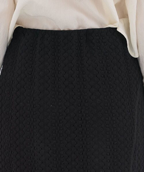 PUBLIC TOKYO（パブリックトウキョウ）の「【2026春新作】コットンレースマーメイドスカート・レースラップスカート（スカート・レディース・ブラック/ホワイト・1/2）」の8枚目の写真