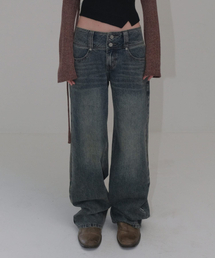 ORDINARY HOLIDAY（オーディナリー ホリデー）の「BOLD WAIST WIDE JEANS [BLUE]（デニムパンツ）」