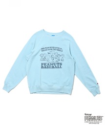 【FRUIT OF THE LOOM】FTL x PEANUTS甘編み裏毛スウェット4/ピーナッツ スヌーピー キャラ スウェット