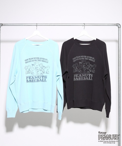 FRUIT OF THE LOOM(フルーツオブザルーム)の「【FRUIT OF THE LOOM】FTL x PEANUTS甘編み裏毛スウェット4/ピーナッツ スヌーピー キャラ スウェット(スウェット・メンズ・チャコールグレー/サックスブルー・M/S/L)」の10枚目の写真