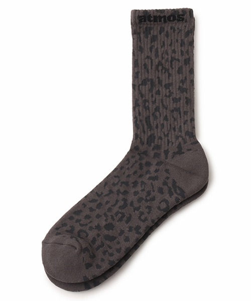 atmos(アトモス)の「atmos Leopard Pattern Socks / アトモス レオパード パターン ソックス(ソックス/靴下・メンズ・グレー/ベージュ・25-27)」の2枚目の写真