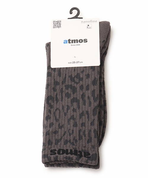 atmos(アトモス)の「atmos Leopard Pattern Socks / アトモス レオパード パターン ソックス(ソックス/靴下・メンズ・グレー/ベージュ・25-27)」の3枚目の写真