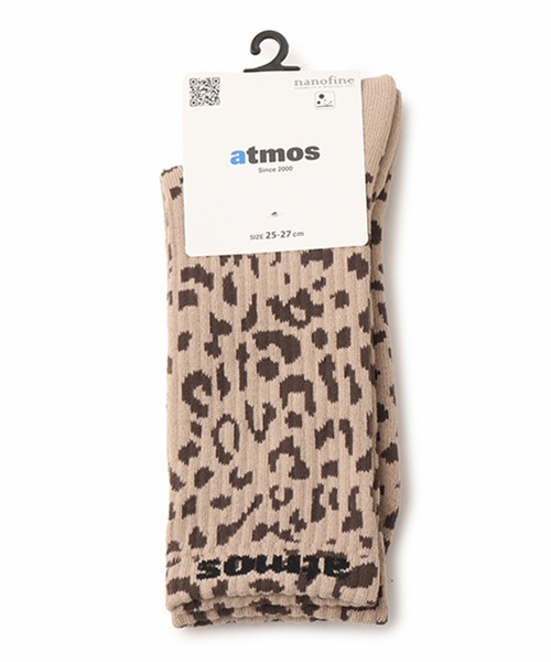 atmos(アトモス)の「atmos Leopard Pattern Socks / アトモス レオパード パターン ソックス(ソックス/靴下・メンズ・グレー/ベージュ・25-27)」の8枚目の写真