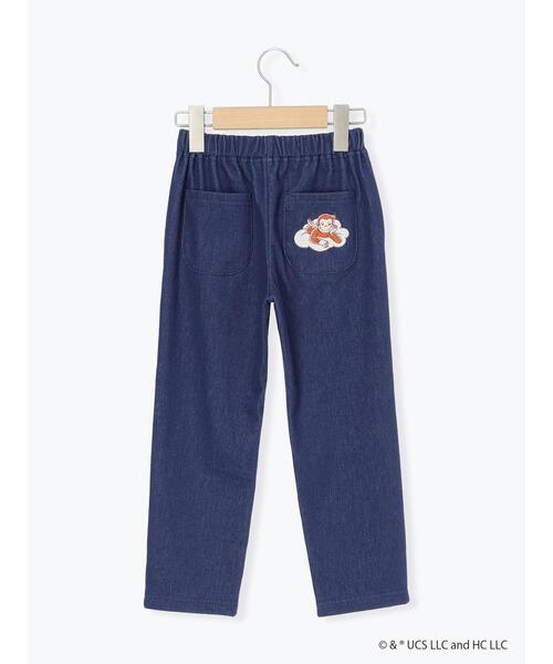 Samansa Mos2 Lagom(サマンサモスモスラーゴム)の「【おさるのジョージ】デニム風カットツイルパンツ(その他パンツ・キッズ・ブルー/ネイビー・95/120/110/100/130)」の6枚目の写真