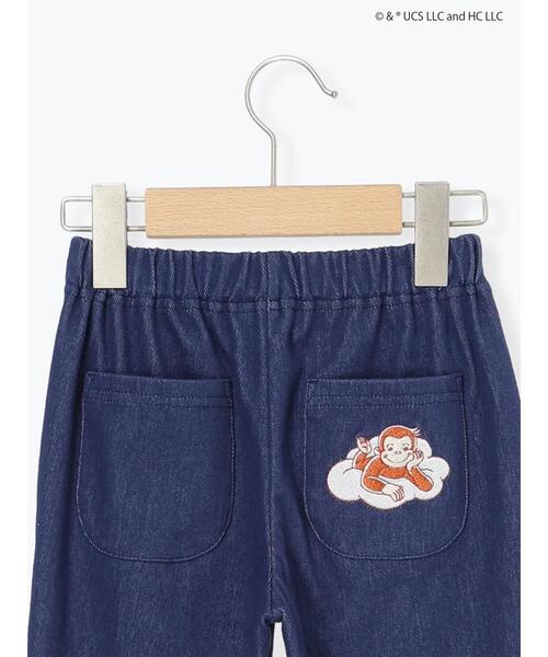 Samansa Mos2 Lagom(サマンサモスモスラーゴム)の「【おさるのジョージ】デニム風カットツイルパンツ(その他パンツ・キッズ・ブルー/ネイビー・95/120/110/100/130)」の10枚目の写真