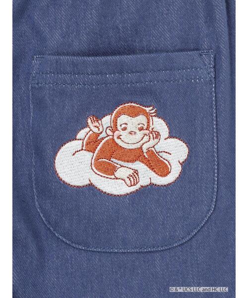 Samansa Mos2 Lagom(サマンサモスモスラーゴム)の「【おさるのジョージ】デニム風カットツイルパンツ(その他パンツ・キッズ・ブルー/ネイビー・95/120/110/100/130)」の13枚目の写真