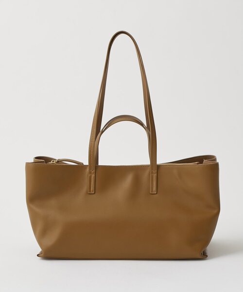 Whim Gazette（ウィムガゼット）の「【Hoaw.】WIDE HANDBAG L（トートバッグ・レディース・モカ/ブラック・FREE）」の3枚目の写真