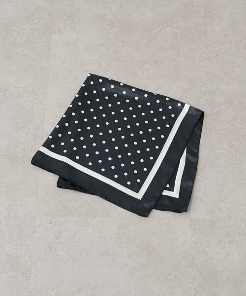 mystic（ミスティック）の「ドットサテンスカーフ（バンダナ/スカーフ・レディース・ブラック・ONE SIZE）」の3枚目の写真