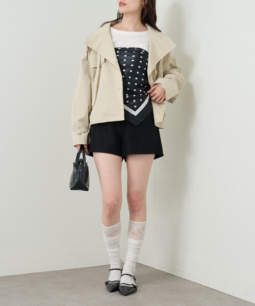 mystic（ミスティック）の「ドットサテンスカーフ（バンダナ/スカーフ・レディース・ブラック・ONE SIZE）」の6枚目の写真