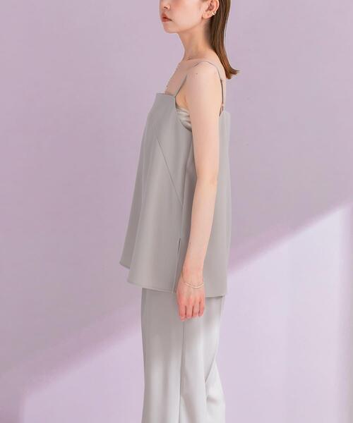 URBAN RESEARCH ROSSO WOMEN(アーバンリサーチ ロッソ)の「ジレ+キャミソールセットアップ(セットアップ・レディース・ライトグレー/ブラック・FREE)」の6枚目の写真