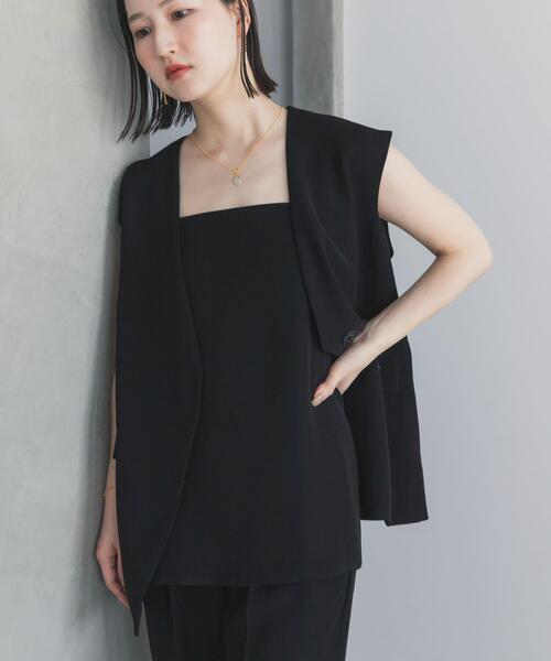 URBAN RESEARCH ROSSO WOMEN(アーバンリサーチ ロッソ)の「ジレ+キャミソールセットアップ(セットアップ・レディース・ライトグレー/ブラック・FREE)」の18枚目の写真