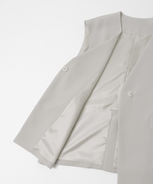 URBAN RESEARCH ROSSO WOMEN（アーバンリサーチ　ロッソ）の「ジレ+キャミソールセットアップ（セットアップ・レディース・ライトグレー/ブラック・FREE）」の15枚目の写真