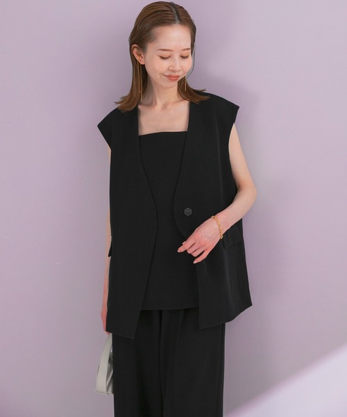 URBAN RESEARCH ROSSO WOMEN（アーバンリサーチ　ロッソ）の「ジレ+キャミソールセットアップ（セットアップ・レディース・ライトグレー/ブラック・FREE）」の22枚目の写真