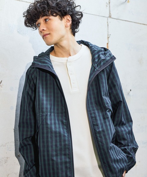 niko and...（ニコアンド）の「チェックフードブルゾン（ブルゾン・メンズ・ブラック/ネイビー・MEDIUM/LARGE）」の12枚目の写真