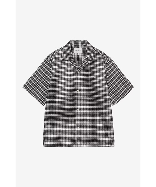 Carhartt(カーハート)の「Carhartt S/S KANDER SHIRT(シャツ/ブラウス・メンズ・ネイビー/グリーン系その他/ブラック・MEDIUM)」の1枚目の写真