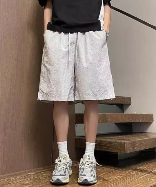 SHEPP(シープ)の「ジップ付きサイドメッシュナイロンショーツ(その他パンツ・メンズ・ブラック/グレー・L/M)」の7枚目の写真