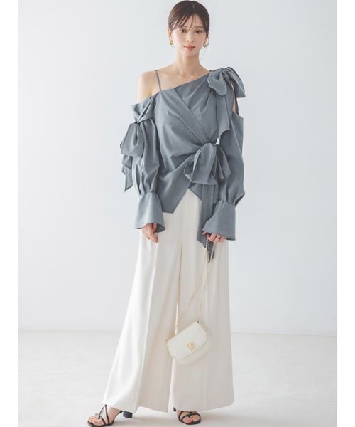 SNIDEL(スナイデル)の「マリンワイドパンツ(その他パンツ・レディース・アイボリー/ブラック/ベージュ・0/1)」の4枚目の写真