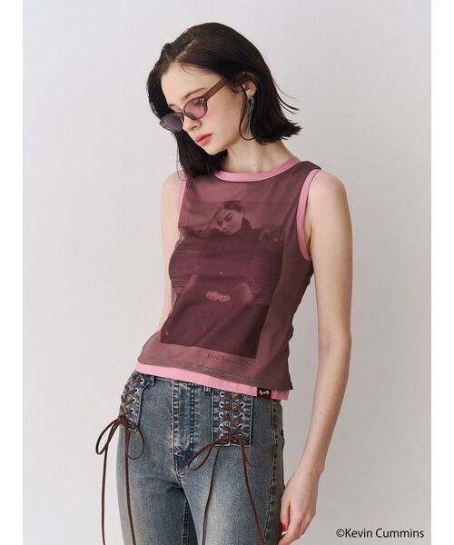 jouetie（ジュエティ）の「【KevinCummins×PosTokyo】Tank top（タンクトップ・レディース・ブラック/ピンク/オフホワイト・MEDIUM）」の19枚目の写真