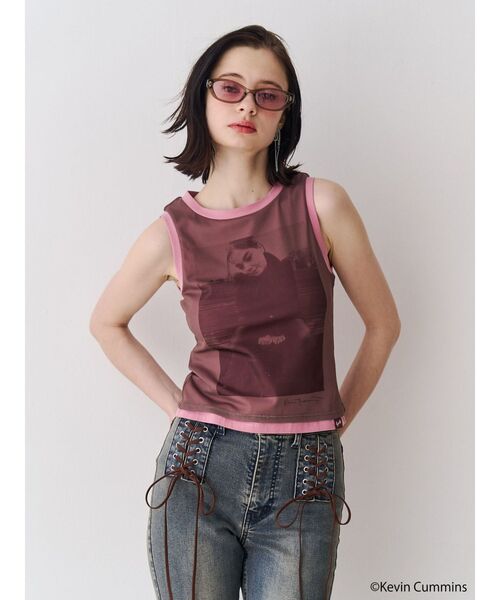 jouetie（ジュエティ）の「【KevinCummins×PosTokyo】Tank top（タンクトップ・レディース・ブラック/ピンク/オフホワイト・MEDIUM）」の20枚目の写真