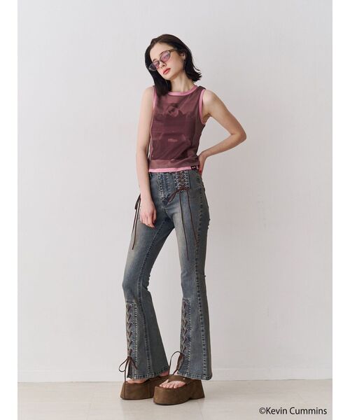 jouetie（ジュエティ）の「【KevinCummins×PosTokyo】Tank top（タンクトップ・レディース・ブラック/ピンク/オフホワイト・MEDIUM）」の15枚目の写真