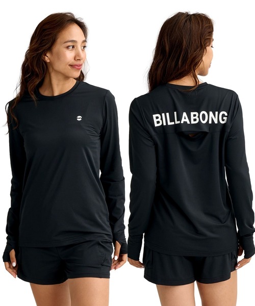 BILLABONG(ビラボン)の「BILLABONG ウィメンズ ACTIVE COOL LS TEE アクティブウェア 【2026年春夏モデル】(Tシャツ/カットソー・レディース・ブラック/ホワイト・MEDIUM)」の2枚目の写真