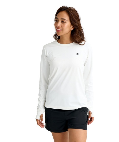 BILLABONG(ビラボン)の「BILLABONG ウィメンズ ACTIVE COOL LS TEE アクティブウェア 【2026年春夏モデル】(Tシャツ/カットソー・レディース・ブラック/ホワイト・MEDIUM)」の6枚目の写真