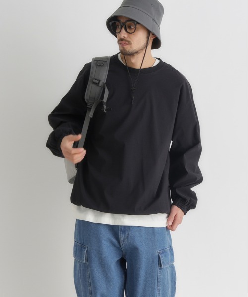 CAMP7(キャンプセブン)の「CAMP7(キャンプ7)アクティブロングスリーブTシャツ(Tシャツ/カットソー・メンズ・ベージュ/ブラック/ダークグレー・L/XL/S/M)」の4枚目の写真