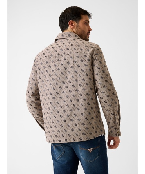 Guess（ゲス）の「4G Shacket 長袖シャツ（シャツ/ブラウス・メンズ・グレー/ベージュ系その他・XX-LARGE/LARGE/SMALL/MEDIUM/X-LARGE）」の10枚目の写真