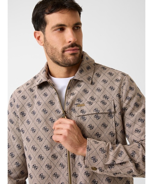 Guess（ゲス）の「4G Shacket 長袖シャツ（シャツ/ブラウス・メンズ・グレー/ベージュ系その他・XX-LARGE/LARGE/SMALL/MEDIUM/X-LARGE）」の11枚目の写真