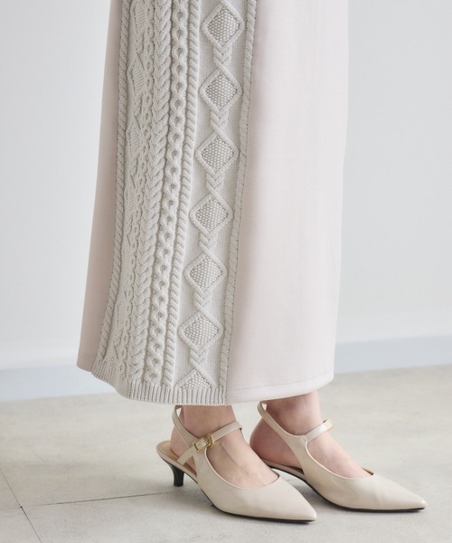 Paradise Picnic（パラダイスピクニック）の「サイドケーブル編みスカート（スカート・レディース・ベージュ/ブラック・FREE）」の20枚目の写真