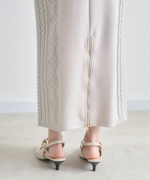 Paradise Picnic（パラダイスピクニック）の「サイドケーブル編みスカート（スカート・レディース・ベージュ/ブラック・FREE）」の22枚目の写真