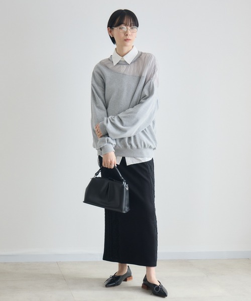 Paradise Picnic（パラダイスピクニック）の「サイドケーブル編みスカート（スカート・レディース・ベージュ/ブラック・FREE）」の9枚目の写真