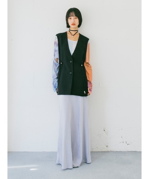 sahara（サハラ）の「Satin Skirt/サテンスカート（スカート・レディース・オフホワイト/イエロー/ライトブルー/ブラック・M/S）」の14枚目の写真