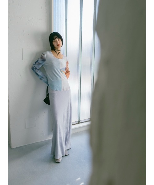 sahara（サハラ）の「Satin Skirt/サテンスカート（スカート・レディース・オフホワイト/イエロー/ライトブルー/ブラック・M/S）」の17枚目の写真