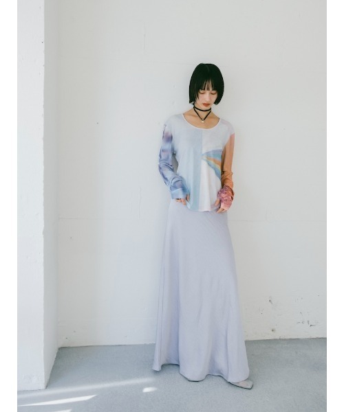 sahara（サハラ）の「Satin Skirt/サテンスカート（スカート・レディース・オフホワイト/イエロー/ライトブルー/ブラック・M/S）」の15枚目の写真