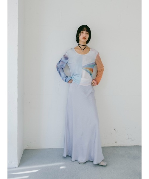 sahara（サハラ）の「Satin Skirt/サテンスカート（スカート・レディース・オフホワイト/イエロー/ライトブルー/ブラック・M/S）」の16枚目の写真