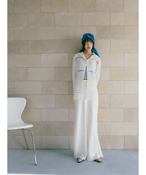 sahara（サハラ）の「Satin Skirt/サテンスカート（スカート・レディース・オフホワイト/イエロー/ライトブルー/ブラック・M/S）」の5枚目の写真