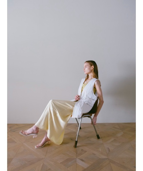 sahara（サハラ）の「Satin Skirt/サテンスカート（スカート・レディース・オフホワイト/イエロー/ライトブルー/ブラック・M/S）」の22枚目の写真