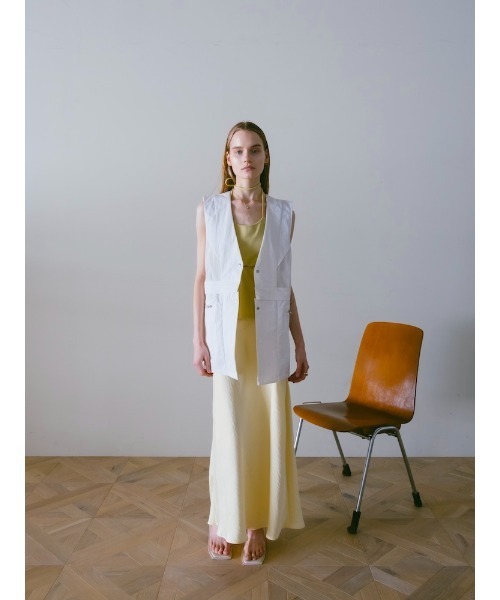 sahara（サハラ）の「Satin Skirt/サテンスカート（スカート・レディース・オフホワイト/イエロー/ライトブルー/ブラック・M/S）」の21枚目の写真