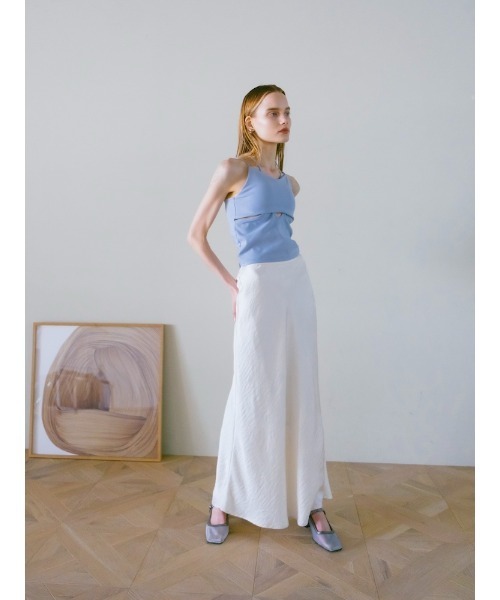 sahara（サハラ）の「Satin Skirt/サテンスカート（スカート・レディース・オフホワイト/イエロー/ライトブルー/ブラック・M/S）」の7枚目の写真