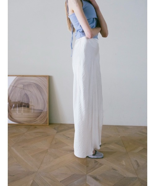 sahara（サハラ）の「Satin Skirt/サテンスカート（スカート・レディース・オフホワイト/イエロー/ライトブルー/ブラック・M/S）」の9枚目の写真