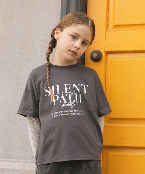 GLOBAL WORK（グローバルワーク）の「シアー長袖レイヤードＴ/657835（Tシャツ/カットソー・キッズ・ミント/チャコールグレー・160cm/150cm/140cm/130cm）」の6枚目の写真