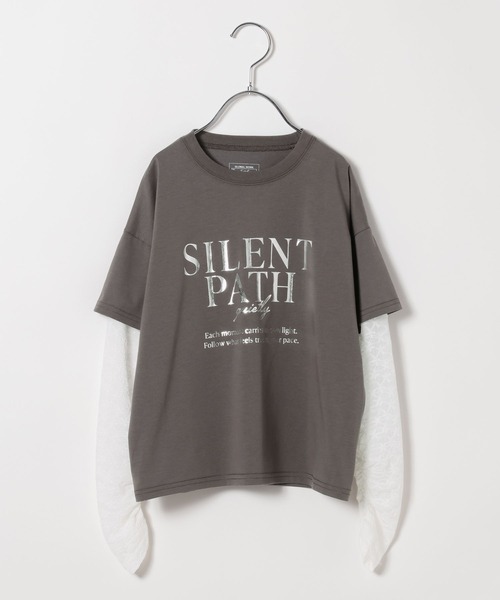 GLOBAL WORK（グローバルワーク）の「シアー長袖レイヤードＴ/657835（Tシャツ/カットソー・キッズ・ミント/チャコールグレー・160cm/150cm/140cm/130cm）」の14枚目の写真